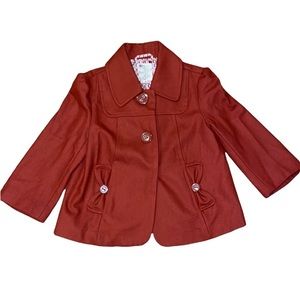 Anthropologie Tulle Wool Blend Coat